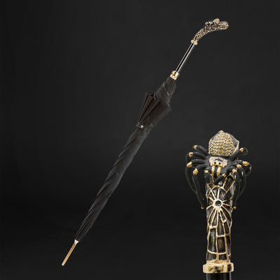 Handmade tarantula umbrella with crystals