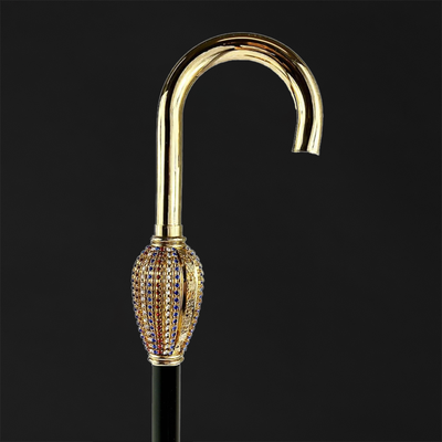 Walking sticks with glossy lacquer finishes