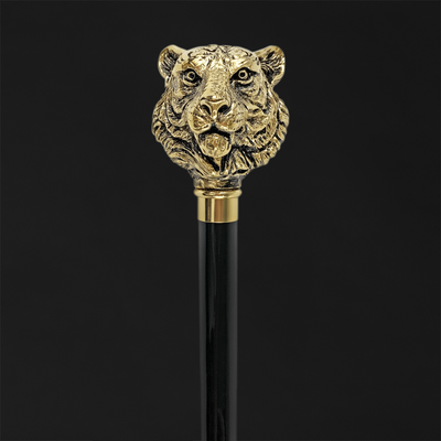 Walking sticks with carved animal motifs