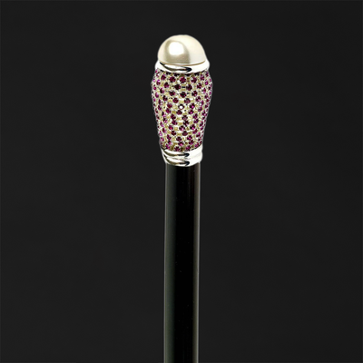 Collectible Walking Cane with Swarovski Sapphire