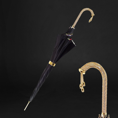 Elegant umbrella with jeweled Swarovski handle