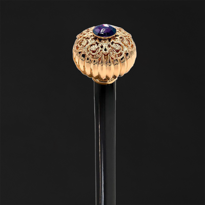 Elegant walking cane with onion handle