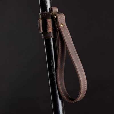 Walking Stick Wrist Cord - 1 Clamp "Dark Brown" & Walking Cane Wrist Strap