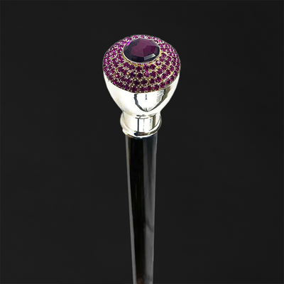 Collectible Walking Cane with Swarovski Sapphire