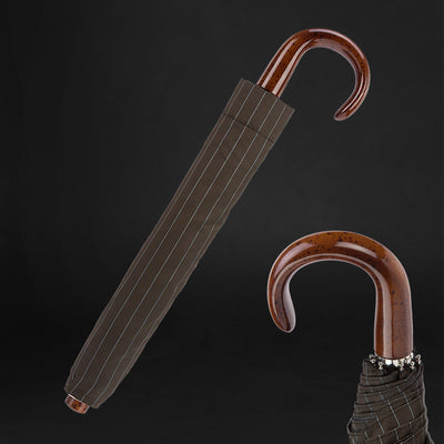 Classic brown striped umbrella