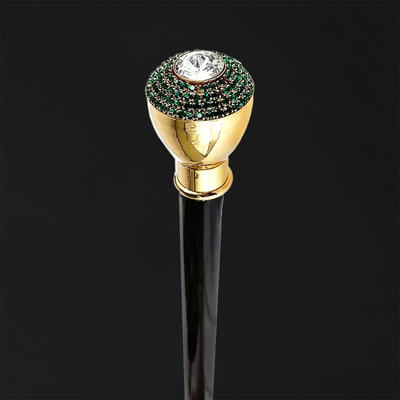 Collectible Walking Cane with Swarovski Sapphire