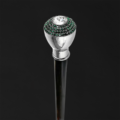 Collectible Walking Cane with Swarovski Sapphire