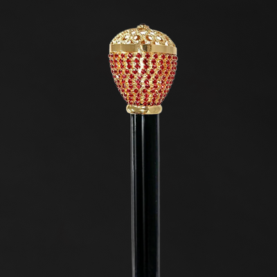 Walking sticks with ruby embellishments