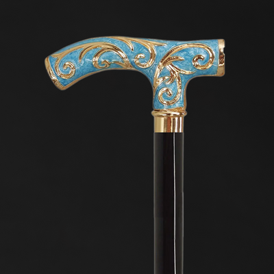 Collectible Walking Cane with Swarovski Sapphire