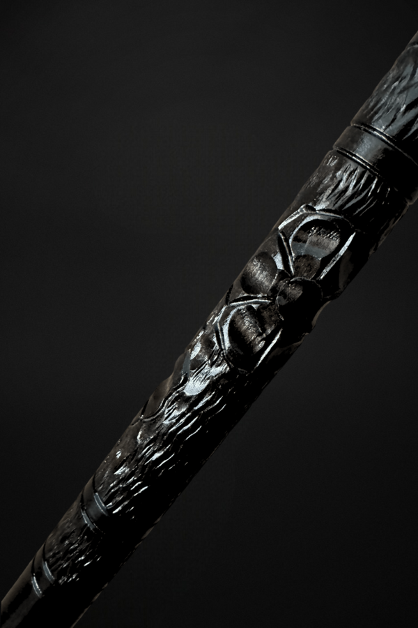 Black Raven Skull Walking Cane Crow Hand Carved, Gothic Modern Style ...