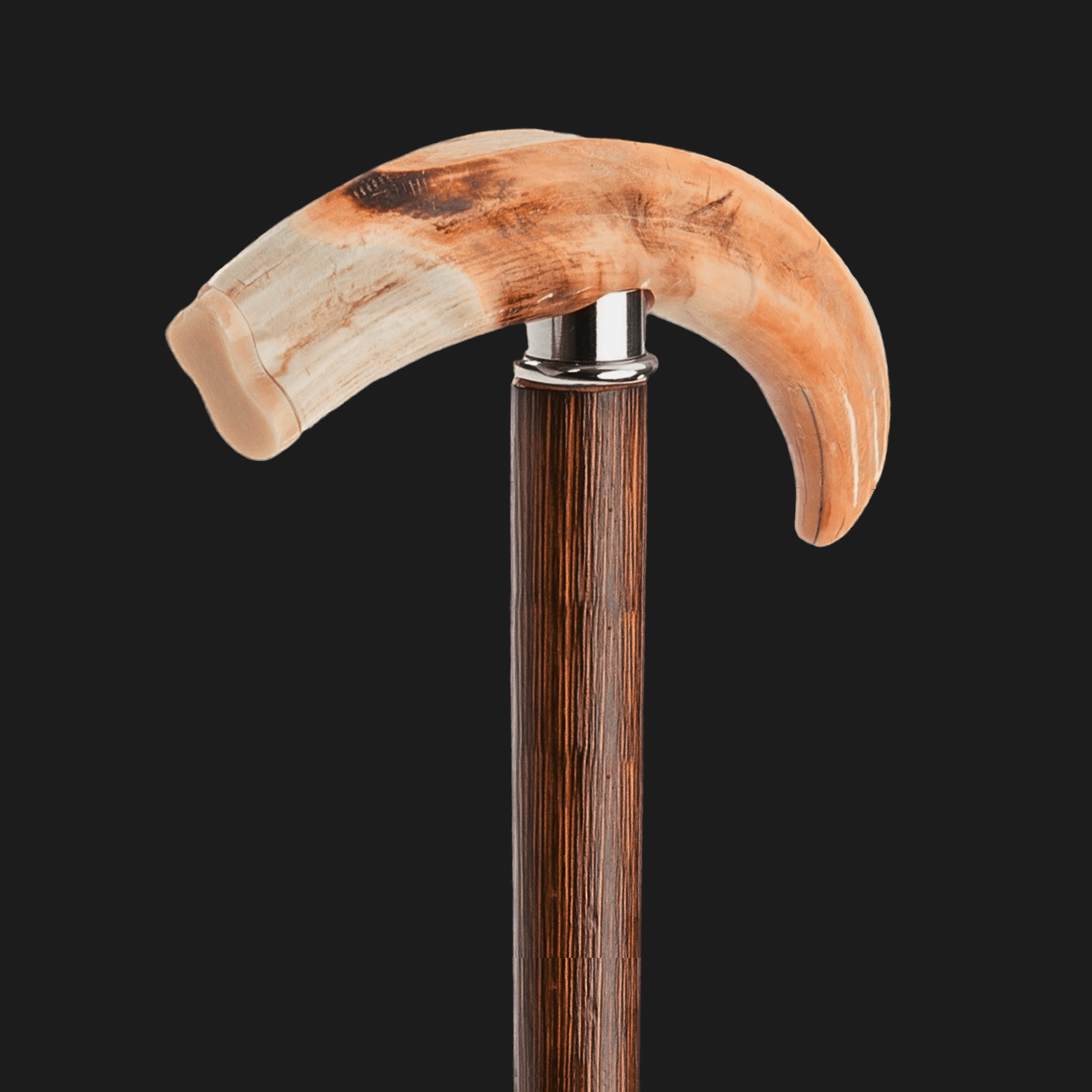 Wild Boar Tusk Walking Cane For Men, Exquisite Exclusive Cane