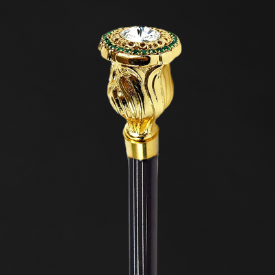 Collectible Walking Cane with Swarovski Sapphire