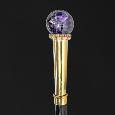 Walking sticks with abstract art