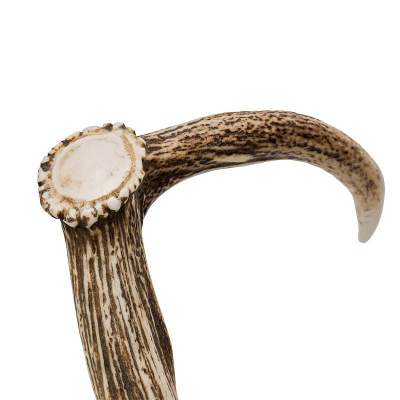 Antique Handle Deer Antler Walking Cane, Wooden Gentleman's Cane | ART ...