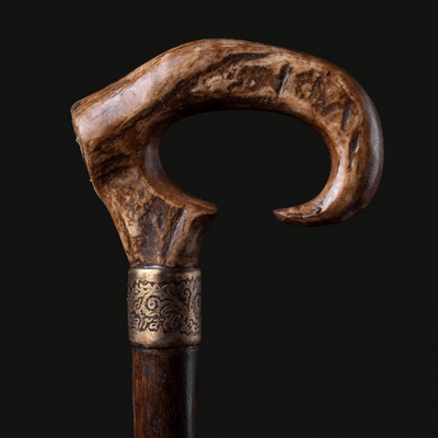 Ram's Horn Walking Stick