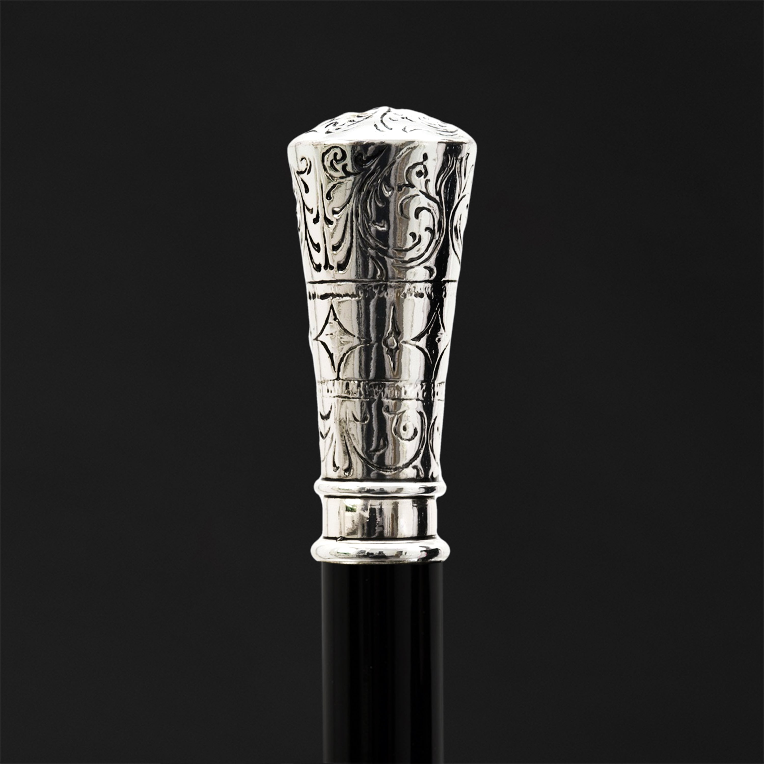 Classic Silver Formal Canes Capstick Hardwood Shaft, Dress Cane | ART ...