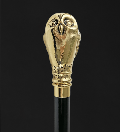 Exclusive Designer Gold Plated Owl Walking Sticks