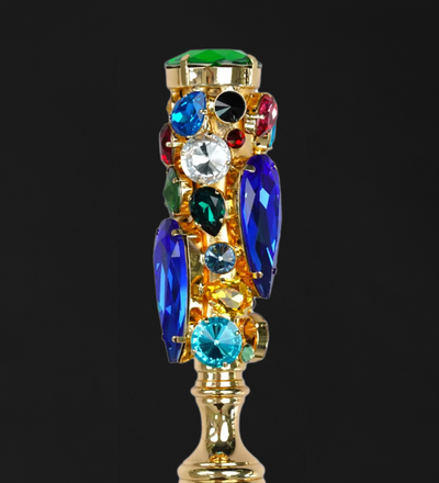 Antique Luxury Walking Stick with Crystals
