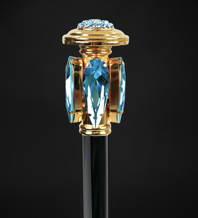 Luxury walking sticks with crystal handles