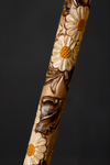 Floral carved walking canes and sticks