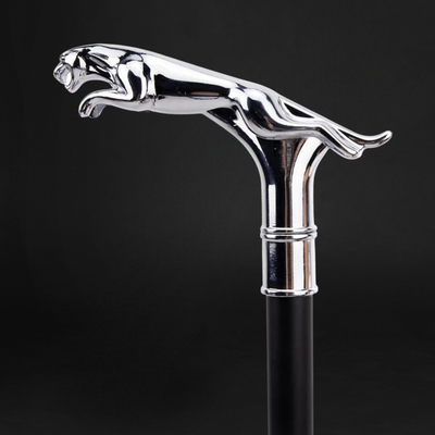 Folding Silver Luxury Leopard Fashion Walking Stick
