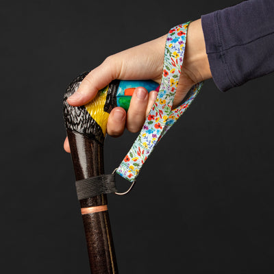 Floral Walking Cane Cord – Elegant Accessory for Ladies