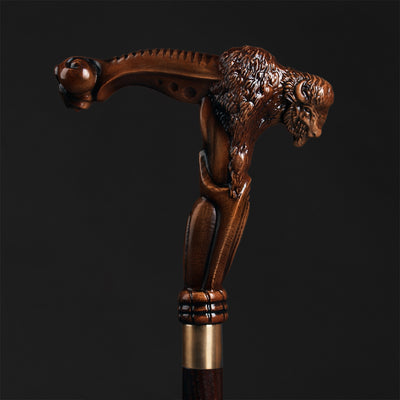 Bison Bull Walking Cane For Man