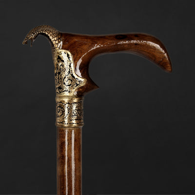 Gold Cobra  Walking Stick