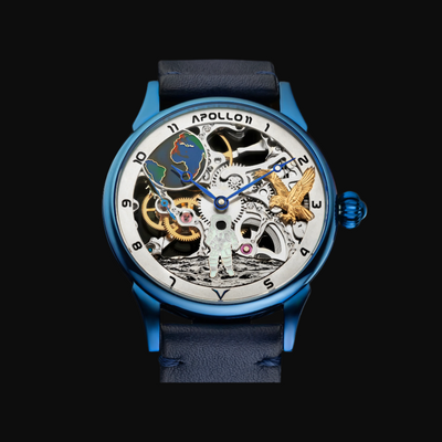 Artisan Skeleton Moon Watch – Apollo 11 Steampunk Handmade