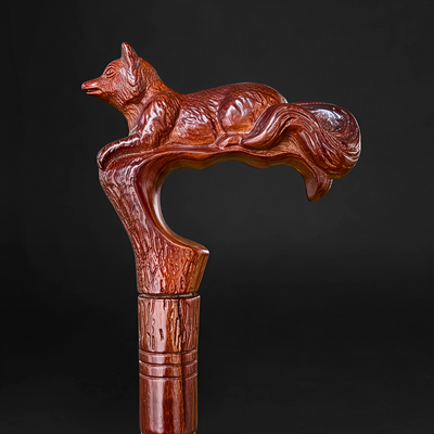 Comfort Grip This Fox Walking Cane, Ergonomic Walking Stick Artistic