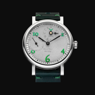 Handmade Dual Time Mechanical Steampunk Watch – Flagman Edition