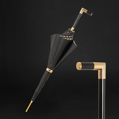 Paris Black Luxury Umbrella – Handmade Italian Designer Umbrella