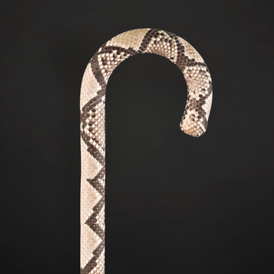 Walking Cane with 24K Gold-Plated Leather Handle