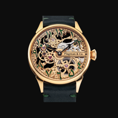 Handmade Arabic Skeleton Watch – Custom Steampunk Unique Design