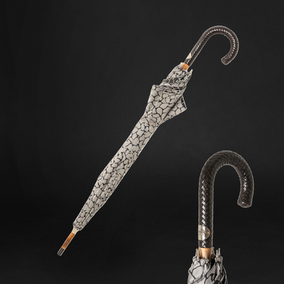 Savage-Style Umbrella with Braided Leather Handle