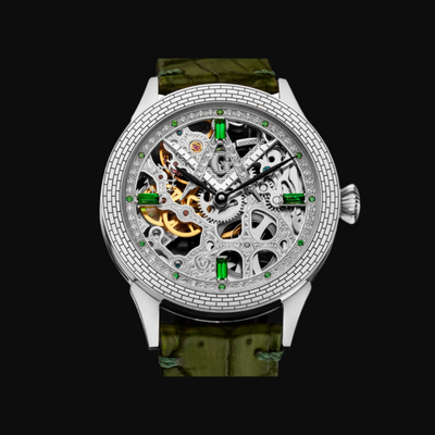 Handmade Men's Skeleton Watch – Unique Mechanical Timepiece