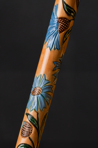 Walking Cane for Ladies Cornflowers Flower