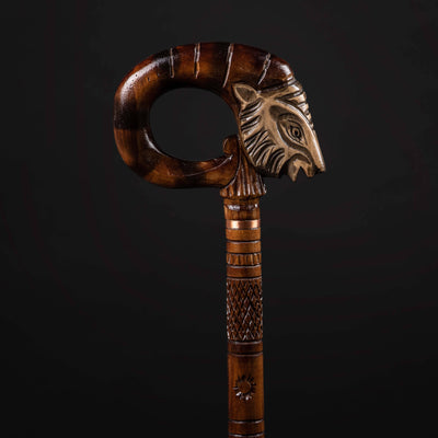 Animals Walking Cane for Men - Ram Handle Walking Cane
