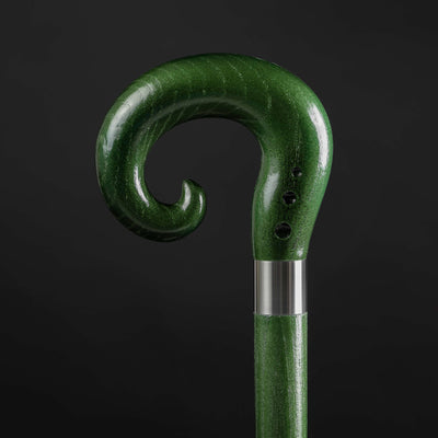 Artisan Walking Cane for Men - Green, Designer Walking Stick