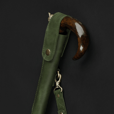 Bag for Walking Stick Storage, Walking Cane Case Leather - Cane Holder/Rack