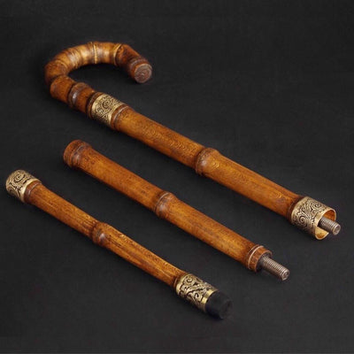 Bamboo Walking Sticks for Men, Vintage Style Collapsible Cane