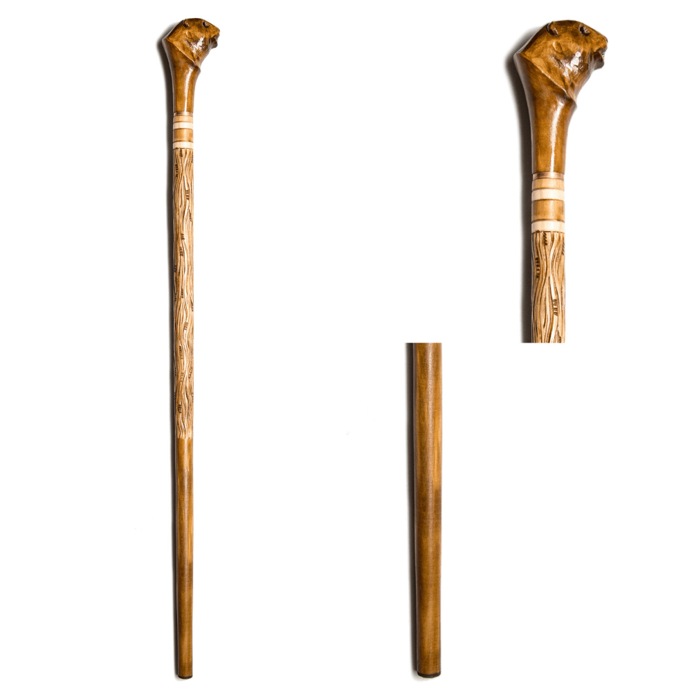 Beaver Walking Stick, Hand Carved - Handmade | ART WALKING STICKS