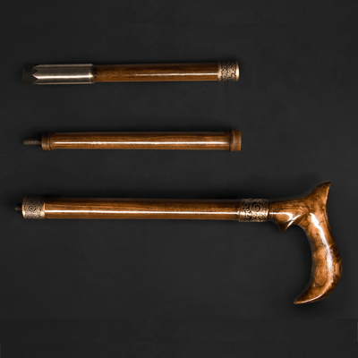 Collapsible 3 Fold Vintage Folding Walking Cane - Stick Derby for Gift