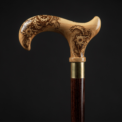 Derby Walking Cane for Women, Decorated with Exquisite Details