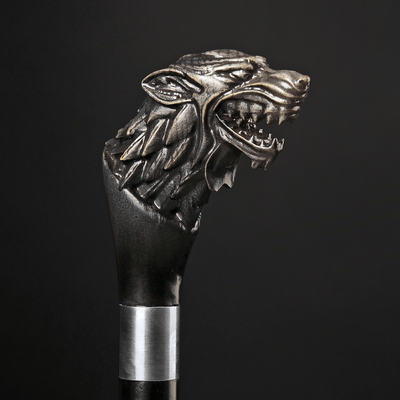 Designer Wolf Cane Black Designer Walking Stick