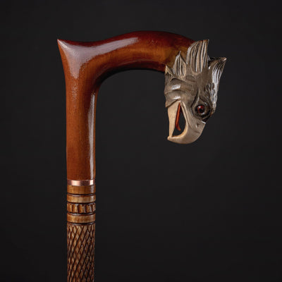 Eagle Walking Cane Hand Carved - Handmade