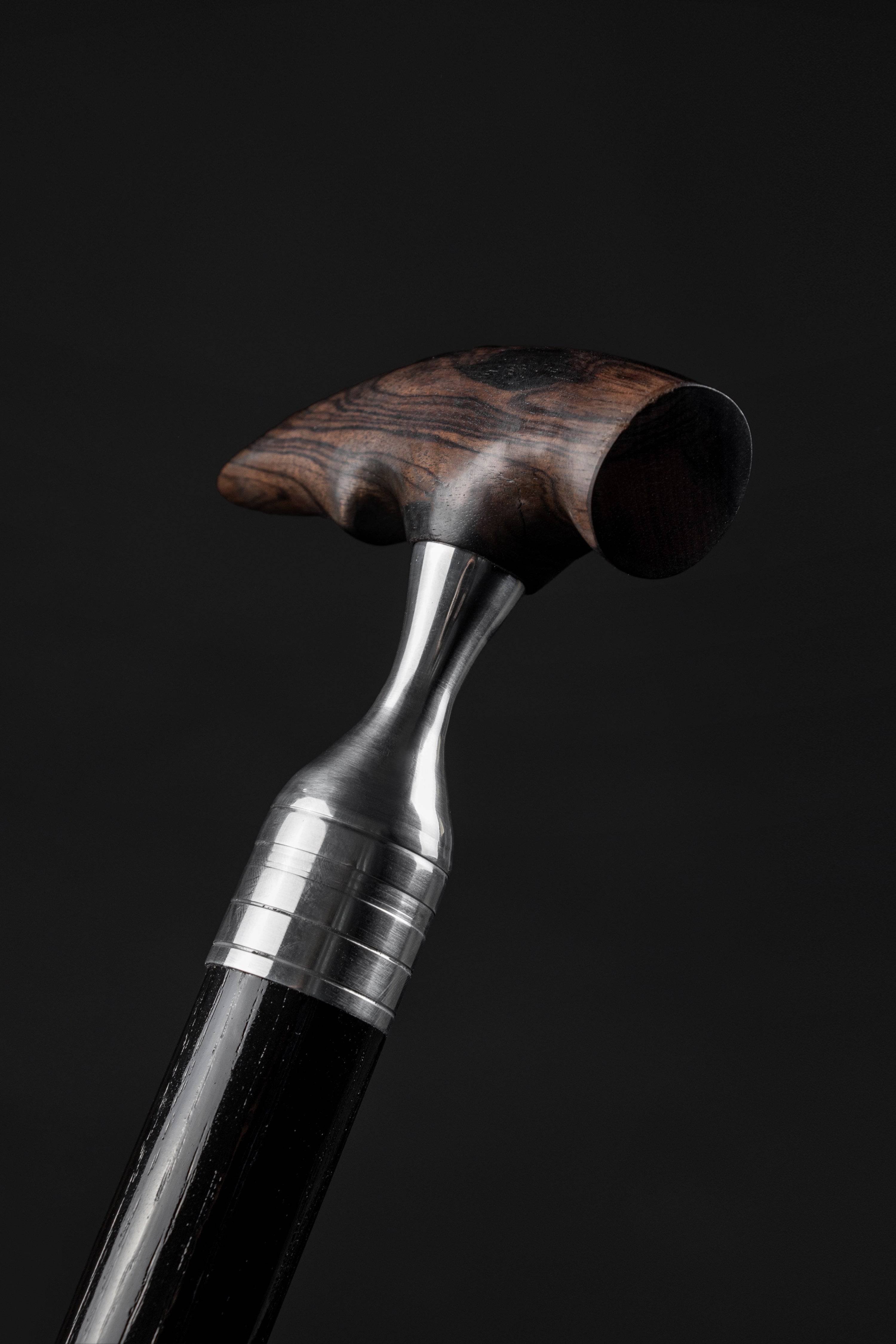 Ergonomic Walking Stick With Hidden Features, Ebony Wood | ART WALKING ...