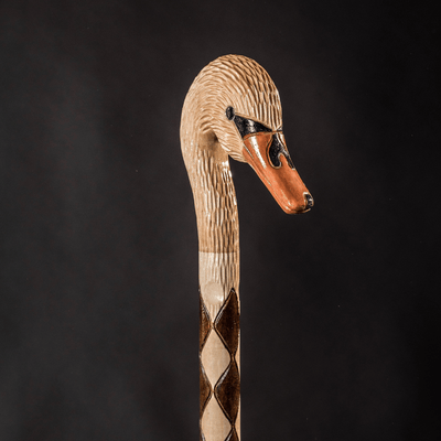 Goose Walking Cane Hand Carved - Handmade