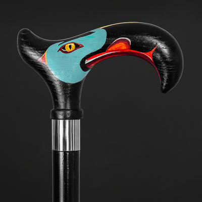 Hand Painted Animalistic Walking Cane - Design Walking Stick for the lover of art
