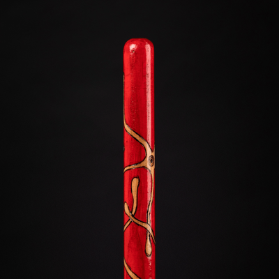 Hand Painted Walking Cane, Art Didgeridoo Designs Driftwood Walking Stick